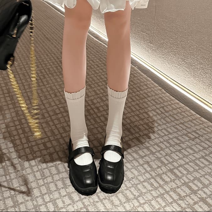 エレガントベルクロ メリージェーンパンプス
