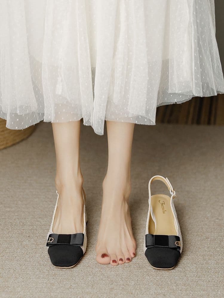 結婚式パンプス ホワイトキルティングリボンストラップ