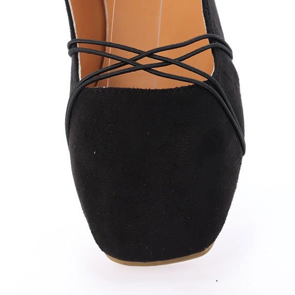 エレガントクロスストラップ ぺたんこパンプス