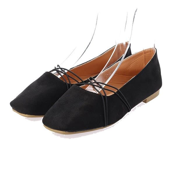 エレガントクロスストラップ ぺたんこパンプス