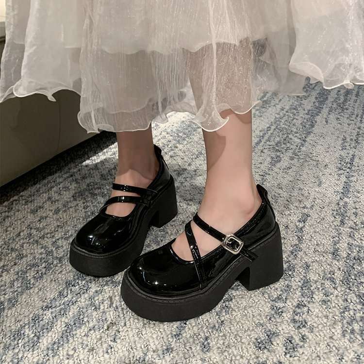輝きプラットフォーム シルバーバックル結婚式パンプス