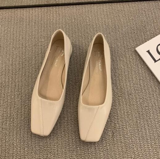 就活用レディース柔らかスクエアトゥパンプス